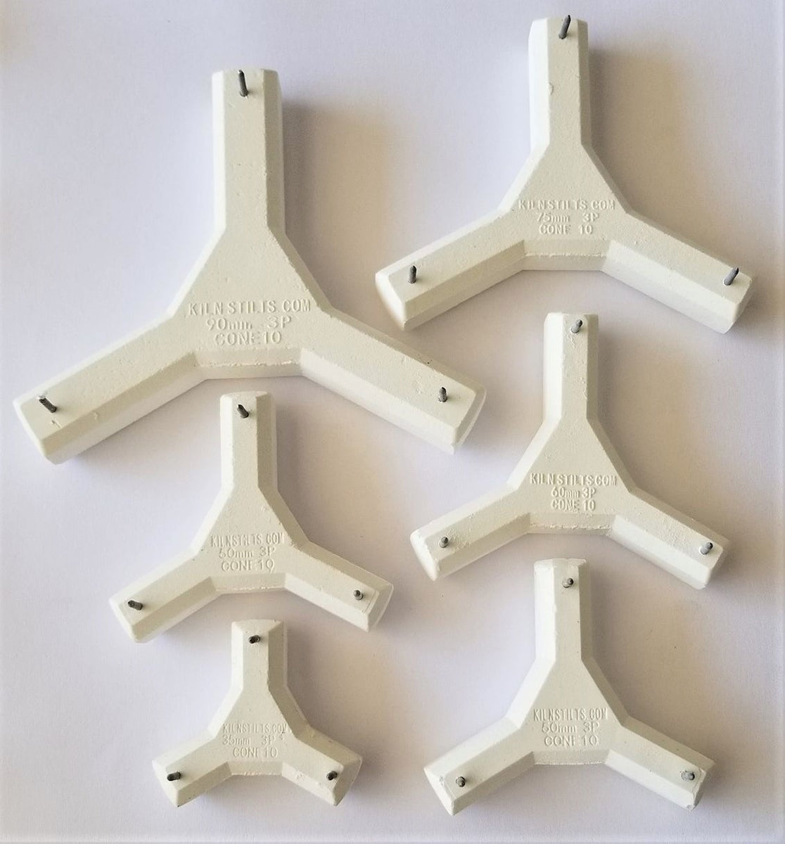 Ceramic Tripod 3-Point Kiln Stilt For Ceramic Hobbyists, Potters, Schools And popular Institutions Has Points 1-3/8